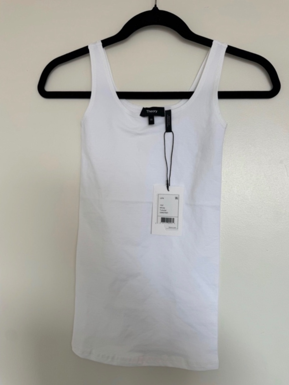 Theory stretch tank top White nwt